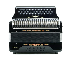 Acordeón de Botones Hohner Corona II Xtreme FBbEb de la Mejor Calidad, con Funda, Instrumento Folclórico Tradicional Disponible - Product Image 4