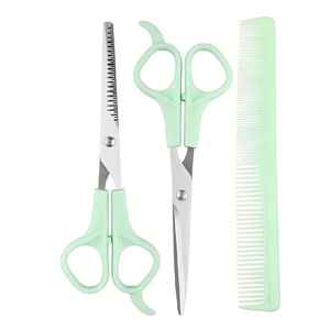 Kit profesional de corte de pelo de peluquero de acero inoxidable de 6,7 pulgadas, tijeras de adelgazamiento, peine y tijeras, herramienta profesional para adelgazar el cabello - Product Image 4