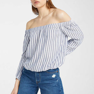 Señoras hombro abajo camiseta último diseño de alta calidad moda hombro abajo camisetas colección de verano - Product Image 1