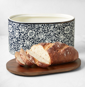 Ensemble de boîte à pain blanc, design ondulé, couvercles en bois, dessus de planche à découper, rangement empilable, ferme moderne, vente en gros. - Product Image 3