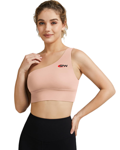 Soutien-gorge de sport à soutien élevé pour femmes pour l'entraînement de Fitness entraînement de gymnastique haut de Compression rembourré sans couture pour Yoga grande taille avant - Product Image 5