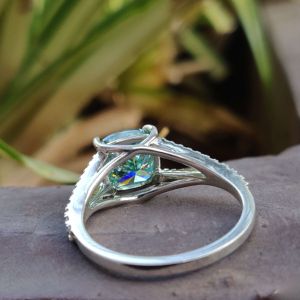 Classique 10kt Or Massif Solitaire Bagues De Fiançailles De Mariage Unique Moissanite Diamant Certifié Bijoux De Fête - Product Image 3