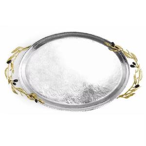 Bandeja decorativa de Metal con diseño de tulipán de gran venta, perfecta para fiestas de aniversario de bodas y decoraciones de centro de mesa - Product Image 2