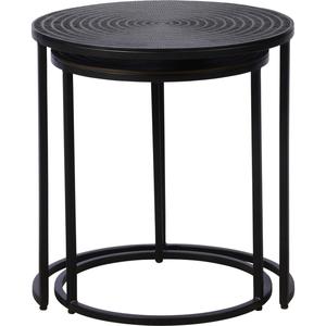 Mesa auxiliar de sofá de metal con estilo asequible con diseño premium Mesa de anidación perfecta para espacios pequeños e interiores elegantes Villa - Product Image 1