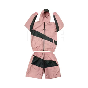 ชุดเสื้อกันลมโพลีเอสเตอร์ไนลอนสั้นชุดสั้นออกแบบโลโก้ได้ตามต้องการ - Product Image 1