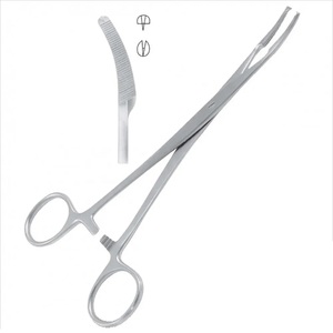 Pinzas de abrazadera homeostáticas Mikulicz quirúrgicas manuales 1x2 dientes pinzas de agarre personalizadas de acero inoxidable - Product Image 2