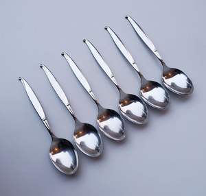 Direct Selling <b>Mirror</b> Polish Stainless Steel Spoon Set Best Quality Wedding Server Salad Spoons Long Handle for Home Hotel Use - Product Image 5