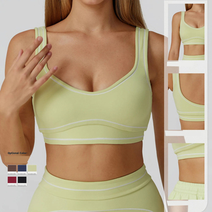 Women's Breathable Lightweight Nylon Spandex Sports <b>Bra</b>-High Support Racerback Seamless Yoga Activewear - Product Image 5