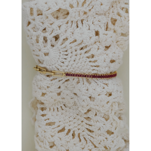 Serena Baguette Tennis Link <b>Bracelet</b> in <b>Ruby</b> Fashion Charm <b>Bracelets</b> - Product Image 2