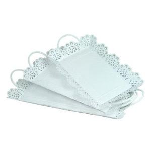 Ensemble antique de qualité supérieure de 2 plateaux de service galvanisés avec poignée plateau de service de forme et de taille personnalisées pour les fêtes - Product Image 6