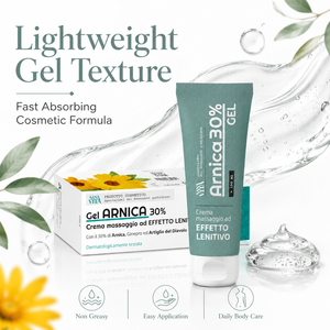 Gel de Árnica Sanavita 30% 150ml |   Gel de Masaje Corporal Premium |   Marca Privada OEM |   Hecho en Italia |   Tubo de Plástico |   Relajante |   Invisible - Product Image 5