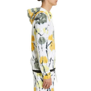 Tie-Dye Pullover Hoodie Streetwear <b>Yellow</b> & Grey Psychedelic Pattern Custom Sublimation Men <b>hoodies</b> - Product Image 3