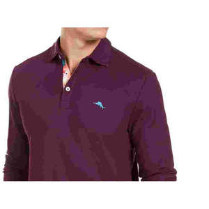 Polo a maniche lunghe da uomo Tommy Bahama in tessuto a maglia traspirante viola con motivo compresso e stampato, taglie dalla XL alla Small - Product Image 2