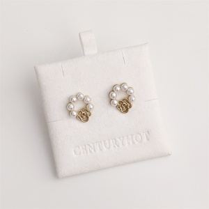 ถุงใส่เครื่องประดับไมโครไฟเบอร์สีขาว PUPPYSEW แบบมีกระดุมแป๊ก  ถุงกำมะหยี่สำหรับใส่เครื่องประดับพร้อมแผ่นรอง - Product Image 4