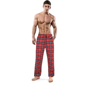 2023 OEM personalizado para hombre Pijamas Lounge Bottoms pantalones ropa de dormir algodón a cuadros pantalones de franela ODM - Product Image 3