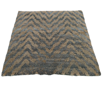Tapis moderne à motifs abstraits en laine et acrylique, noué à la main, écologique, à poils longs, résistant aux taches, antidérapant, sans produits artificiels