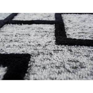 พรมขนสัตว์ผสมวิสโคสสีเทาดำลายเรขาคณิต สำหรับบ้าน ห้องนอน ทางเดิน รูปทรงสี่เหลี่ยมผืนผ้า หนา 10 มม. วัสดุ PVC รุ่น Tnq-239(Cm-01) - Product Image 3