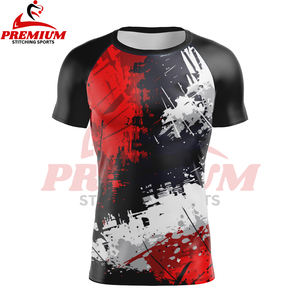 Camiseta deportiva de manga corta para hombre de alta elasticidad, ropa de gimnasio de secado rápido, ropa de entrenamiento transpirable, camisetas de compresión - Product Image 4