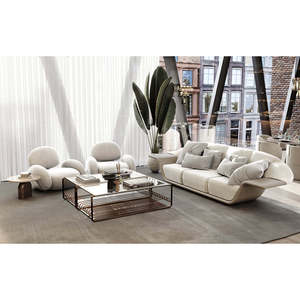 KLAUDE European Style Convertible Sectional <b>Sofa</b> Velvet Material Living Room Furniture <b>Sponge</b> Filling <b>for</b> Indoor Home Apartment - Product Image 5