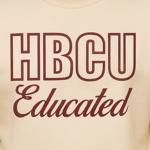 HBCU Éduqué Chenille Sweat Neutre & Marron Lettres Brodées Coton Mélange Grec Fraternité Divine Neuf Vêtements - Product Image 4