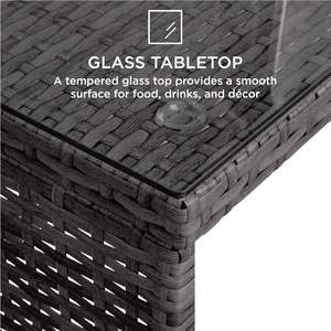 Ensemble de canapés en rotin tous temps Meubles de salon d'extérieur durables pour patio et jardin - Product Image 6