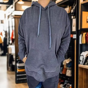 Men's Corduroy Hoodie Sweatshirt with Kangaroo Pocket Training wear Men's Hoodies 2025 New Vintage Whole <b>Sale</b> Price - Product Image 2