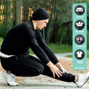 Men's Mid <b>weight</b> Knit Pants 100% Polyester Stretchable Breathable Ideal for Casual & Sportswear - Product Image 5