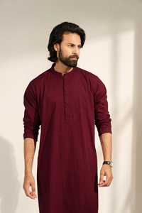 Shalwar kameez ชุดเดรสผู้ชายแบบดั้งเดิม, ชุดเดรส shalwar kameez kurta ระบายอากาศได้ดี - Product Image 4