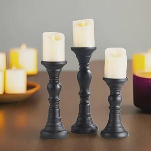 Juego de 3 candelabros de madera hechos a mano más vendidos para centro de mesa Portavelas de madera a precio de fábrica - Product Image 6