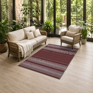 Tapis RUGS DEPOT LXDP-0937, vente en gros, rouge bordeaux, tapis traditionnel oriental imprimé numériquement, lavable en machine, chenille, antidérapant - Product Image 6