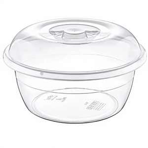 Afossa - Tazón de Plástico Transparente Moderno con Tapa, Recipiente de Almacenamiento para Cocina, Apto para Alimentos, 10 Litros, Ecológico, Venta al por Mayor - Product Image 1