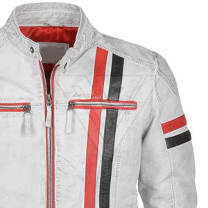 Chaqueta de Cuero PU Elegante y Transpirable para Hombre, Corte Ajustado, Estilo Motero, Cuello Alto, Ropa Exterior Informal de Invierno, Moda Italiana Vintage - Product Image 4