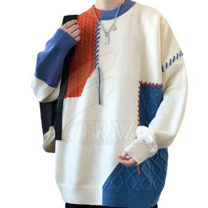 Meilleures ventes de pulls surdimensionnés pour hommes de haute qualité à séchage rapide avec une couleur unique et un col rond pour l'hiver - Product Image 5