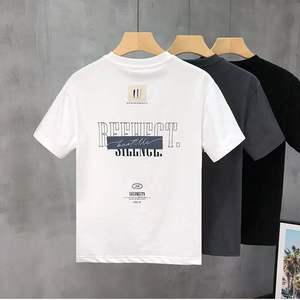 Camisetas de Verano para Hombre, Tejidas, 100% Algodón, Lisas, al por Mayor, para Impresión, Manga Corta, Secado Rápido y Transpirables, 220g - Product Image 2