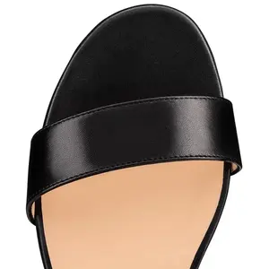 Sandalias Planas Abiertas de Satén Negro 2024 para Mujer, Plantilla de PVC, Ligeras, Elegantes, Acolchadas, a la Moda, Sexys - Product Image 5