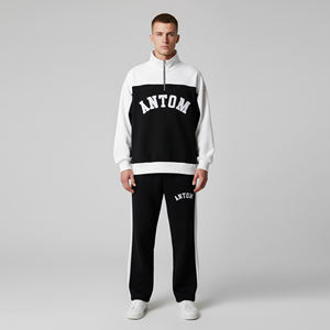 Survêtements d'hiver décontractés à capuche en coton 100% de haute qualité, personnalisés avec impression sérigraphique OEM pour hommes - Product Image 2