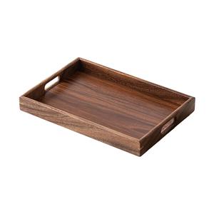 Ensemble de 2 plateaux de service en bois d'acacia en bois de gros - Product Image 3