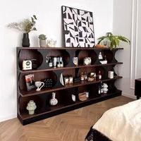 Bibliothèque noire de 71 pouces de haut, étagère à livres asymétrique moderne, étagère de présentation autoportante à 4 niveaux avec forme classique pour le bureau à domicile