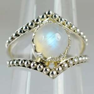 Rainbow Moonstone 925 Sterling Silver Handmade <b>Statement</b> <b>Ring</b> Men's Boho June Birthstone Jewelry Perfect Gift for Her Birthday - Product Image 3