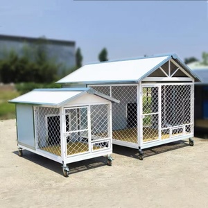 <span class=keywords><strong>Casa</strong></span> Móvil Moderna de Acero para Perros con Ruedas para Villas Urbanas y Patios - Product Image 1
