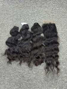 เครื่องทำผมหยักศกธรรมชาติผมลอนคลื่นสี1B จากเวียดนามเครื่องทอผมสองชั้น100% คุณภาพสูง - Product Image 2