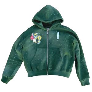 เสื้อฮู้ดสำหรับผู้ชายเสื้อล้างกรดโอเวอร์ไซส์ลายกราฟิกโอเวอร์ไซส์ - Product Image 4