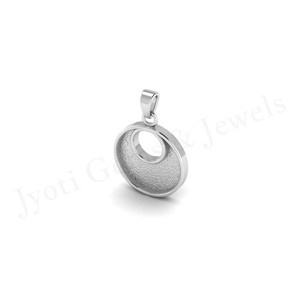 2025 tendencia creativa buen diseño alta calidad sólido 925 plata esterlina bisel conjunto 28mm montaje colgante joyería hallazgos - Product Image 4