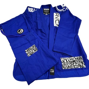 OEM sur mesure, lot RVCA Shoyorol bleu # Kimono de Jiu-Jitsu Brésilien Bleu 105, Uniforme de Jiu-Jitsu Personnalisé, Ensemble de Kimono de Jiu-Jitsu Bleu 105 - Product Image 1