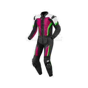 Traje de cuero de moto con forro extraíble y cremalleras YKK fuertes Protección completa Traje de cuero de moto - Product Image 6
