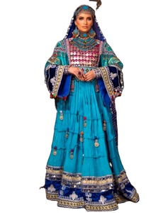 Robes longues pour femmes, tailles personnalisées, 2026, style Afghan Kuchi, à imprimé floral, brodées, faites main, respirantes, grandes tailles, pour mariage et soirée - Product Image 1