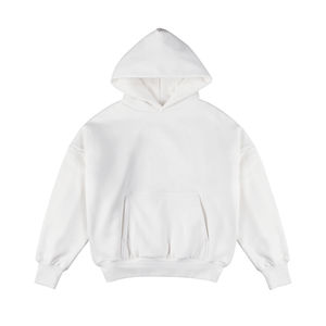 OEM High Quality Unisex <b>Hoodies</b> 100% Cotton <b>Plain</b> Heavyweight Fleece Heat Transfer Printed Oversize Winter <b>Black</b> Hooded Collar - Product Image 5