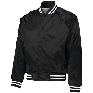 Chaqueta Bomber de Seda Satén de Moda, Resistente al Viento e Impermeable, con Logotipo Personalizado, Color Sólido, Bordado Frontal, Venta al por Mayor para Hombre - Product Image 3