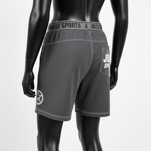 Shorts de sport pour femme en coton polyester extensible de qualité supérieure, avec empiècements transparents en PVC et logo personnalisé imprimé. - Product Image 5