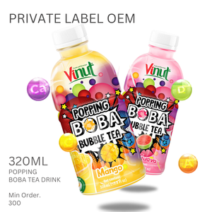 ขวดน้ำชาน้ำสับปะรด320มล. พร้อมส่วนผสม Boba แบบ popping-ผู้ผลิตน้ำอัดลม-ฉลากส่วนตัว - Product Image 4